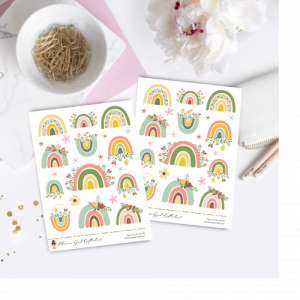 Floral Rainbows Mini Sticker Kit