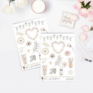 Airy Floral Mini Sticker Kit