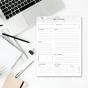 Minimalist Meeting Notepad