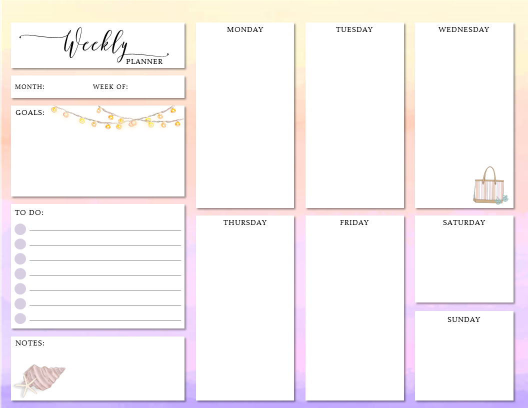 Weekly Planner - Tobago Paradise - Image 3