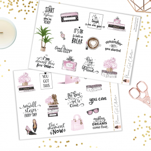 Glammed & Motivated Sticker Kit
