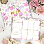 Weekly Planner - Pretty Bouquet