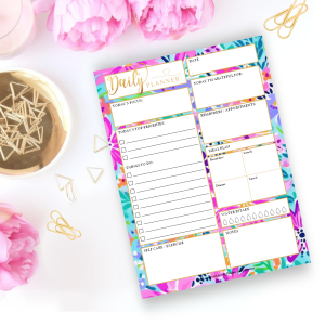 Daily Planner Pad - Spring Blossom